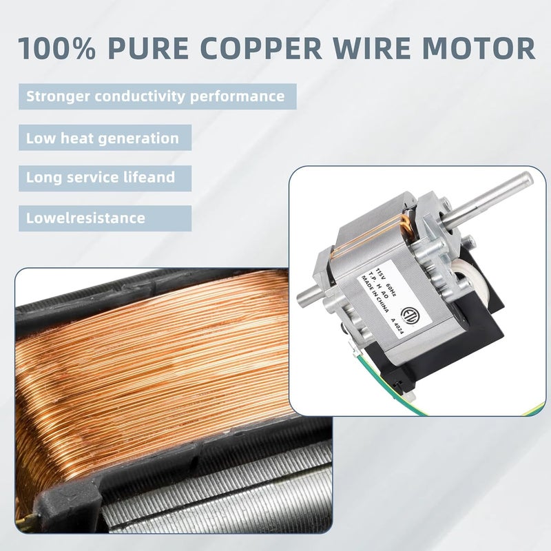 Criditpid 318984-753 HC21ZE117 HC21ZE114A Draft Inducer Motor, LA11AA005 Blower Wheel, KA56GR560 Grommet & Gasket Kit Replacement for Carrier, Bryant, Payne and Jakel Furnaces Motor. - Image 3